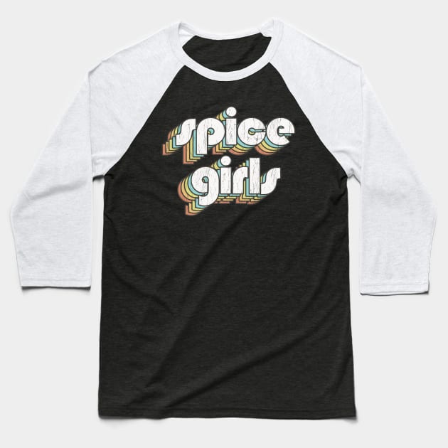 Spice Girls / Rainbow Vintage Baseball T-Shirt by Jurou